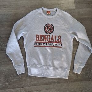 HOMAGE Light Gray Cincinnati Bengals Crewneck Sweater